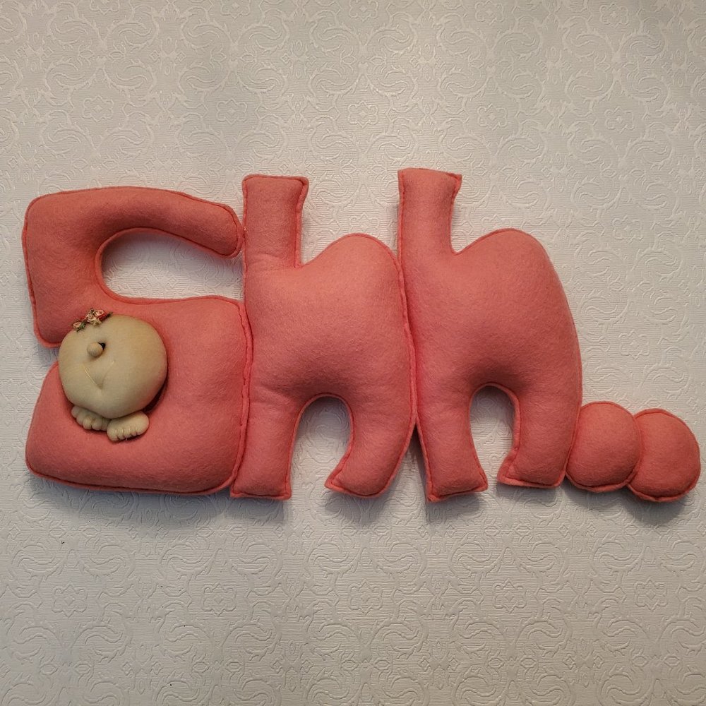 Handcrafted Plush "Shh.." Wall Decor (3 for $15)